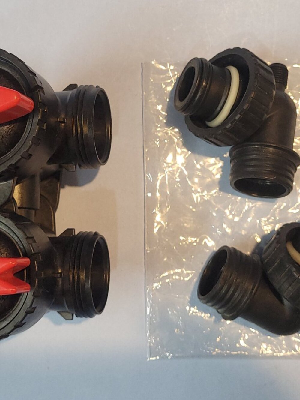 Clack 1" Bypass On Off Valve Assembly V3006 & 1" Elbow Connector V3007